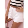 Dámské bavlněné šortky 63519 s tkaničkou (Velikost UNI, Barva Béžová)