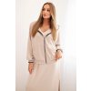 Dámská souprava 00103 s viskózou a rozepínací mikinou (Velikost UNI, Barva Béžová)