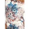 Numoco Sportovní šaty s kapsami - béžové a modré květy 13-146 (Velikost XS, Barva Béžová)