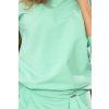 Šaty CRISTINA - Sportovní šaty s odštěpem na zádech - máta 189-1 (Velikost S, Barva Zelená)