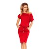 Numoco Sportovní šaty s krátkým rukávem - červené 139-4 (Velikost XS, Barva Červená)
