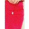 Sportovní šaty se vázáním a kapsami - červené + puntíky 13-98 (Velikost XS, Barva Červená)
