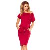 Numoco Sportovní šaty s krátkým rukávem - burgundské 139-13 (Velikost XS, Barva Bordó)