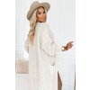 Numoco Kardigan - dlouhý svetr s kapsami - béžový 627-1 (Velikost UNI, Barva Béžová)
