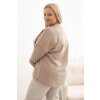Dámská mikina Plus Size 21771 s potiskem (Velikost UNI, Barva Smetanová)