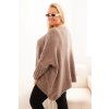 Dámský svetr Plus Size IT86 (Velikost UNI, Barva Hnědá)