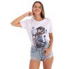 Dámské tričko HB-TS-3052.67P s potiskem (Barva Bílá, Velikost S)