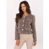 Dámská bunda IT-KR-FL9586.64 RUE PARIS (Barva Hnědá, Velikost S/M)