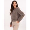Bunda -IT-KR-FL9586.64 (Barva Hnědá, Velikost S/M)