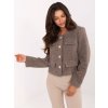 Bunda -IT-KR-FL9586.64 (Barva Hnědá, Velikost S/M)