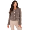 Bunda -IT-KR-FL9586.64 (Barva Hnědá, Velikost S/M)