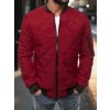 Pánská bunda prošívaná bomber jacket burgundská červeň Dstreet TX2209 (Velikost M, Barva Bordó)