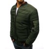 Pánská bunda prošívaná bomber jacket zelená Dstreet TX2211A (Velikost M, Barva Zelená)
