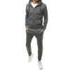 Pánská tepláková souprava tmavě šedá Dstreet AX0303 (Velikost M, Barva Šedá - tmavě)