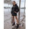 Dámské mikinové šaty EASSY černá Dstreet BY1025 (Velikost S, Barva Černá)