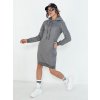 Dámské mikinové šaty GARNET tmavě šedé Dstreet EY1429z (Velikost S, Barva Šedá - tmavě)