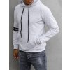 Pánská mikina s kapucí Barva šedá DSTREET BX5435 (Velikost M, Barva Šedá - světle)