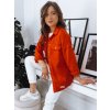 Dámská košile bunda AZZALA Barva oranžová DSTREET TY3512 (Velikost S, Barva Oranžová)