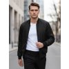 Pánská bunda bomber jacket černá Dstreet TX4423 (Velikost M, Barva Černá)