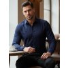 Pánská elegantní košile Barva tmavě modrá DSTREET DX2477 (Velikost M, Barva Modrá)
