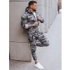 Pánský teplákový souprav camo zelená barva Dstreet AX0622z (Velikost M, Barva Zelená)