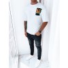 Pánské tričko s potiskem bílé Dstreet RX5301 (Velikost M, Barva Bílá)