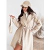 Dámský přechodný kabát NANCY Barva světle béžová DSTREET TY3884 (Velikost S/36, Barva Béžová)