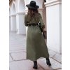 Midi šaty MORTISZ Barva Khaki DSTREET EY2379 (Velikost S, Barva Zelená)