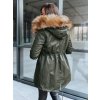 Dámská bunda parka GARNET Barva zelená DSTREET TY3945 (Velikost S, Barva Zelená)