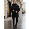 Pánský zimní kabát Barva černá DSTREET CX0444 (Velikost M, Barva Černá)