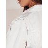 Dámská džínová bunda BLIRNA Barva Bílý DSTREET TY4165 (Velikost S, Barva Bílá)
