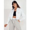 Dámská džínová bunda BLIRNA Barva Bílý DSTREET TY4165 (Velikost S, Barva Bílá)