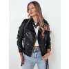 Dámská koženová bunda ROLDAN Barva černá DSTREET TY4180 (Velikost S, Barva Černá)