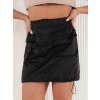 Mini sukně QUILLA Barva černá DSTREET CY0437 (Velikost S/M, Barva Černá)