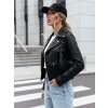 Dámská koženová bunda ERIETA DSTREET TY4197 (Velikost S, Barva Černá)