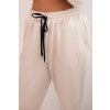 Komplet dámský s viskózou s ozdobami a elastickými kalhotami Jeremy (Velikost UNI, Barva Béžová)