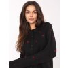 Dámský svetr PM-SW-F510.29 se srdíčky (Barva Černá, Velikost UNI)
