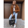 Dámská bunda FERNANDA kamelová Dstreet TY2285 (Velikost S, Barva Hnědá)