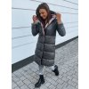 Dlouhá oboustranná prošívaná zimní bunda s kapucí dámská Dstreet TY2857 (Velikost S, Barva Bílá)