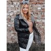 Kabát/Bunda dámská VETIS černá Dstreet TY2976 (Velikost 5XL, Barva Černá)