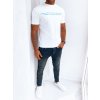 Pánské tričko s potiskem Barva Bílý DSTREET RX5193 (Velikost S, Barva Bílá)
