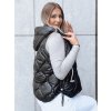 Dámská prošívaná vesta OLIVE BRANCH Barva černá DSTREET TY3816 (Velikost M, Barva Černá)