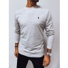 Pánské tričko s dlouhým rukávem Barva Bílý DSTREET LX0564 (Velikost M, Barva Bílá)