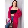 Dlouhý svetr Isolde - kardigan (Velikost UNI, Barva Bordó)