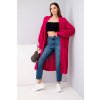 Dlouhý svetr Isolde - kardigan (Velikost UNI, Barva Bordó)