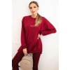Dámská bavlněná souprava PL15 - mikina a legíny s nápisem Minimal (Velikost UNI, Barva Bordó)