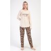Dámské pyžamo dlouhé Laura (Barva Smetanová, Velikost 2XL)