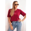 Dámská bavlněná blůza s potiskem Minimal (Velikost UNI, Barva Bordó)