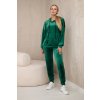 Dámská velurová souprava Erin - mikina + tepláky (Velikost UNI, Barva Zelená - světle)