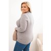 Dámský svetr Plus Size 1112 se stojáčkem (Velikost UNI, Barva Černá)